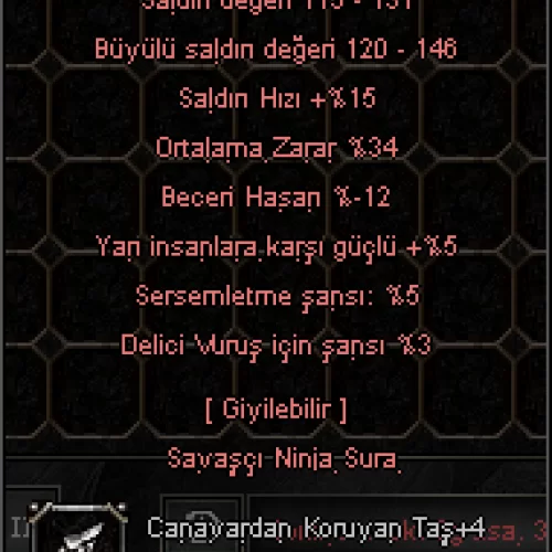  34 ORT - 5 YARI - 5 SERSEMLETME - 3 DELICI - +4 TASLI - +8 DOLUNAY